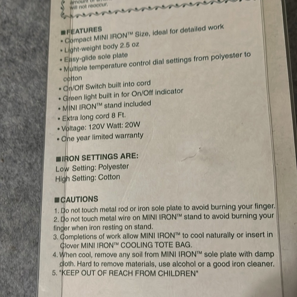MINI IRON for Crafting - Makes Ironing “Quick N Easy” and Fun - Picture 5 of 5